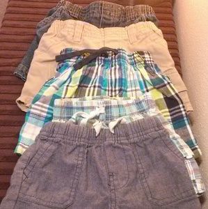 ↗2/$10↖5 pairs of boys 12month shorts.